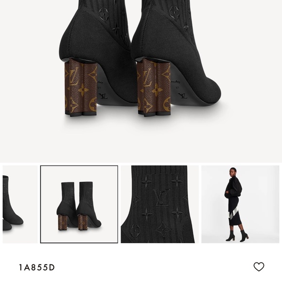 LOUIS VUITTON SILHOUETTE ANKLE. BOOTS - Picture 3 of 4